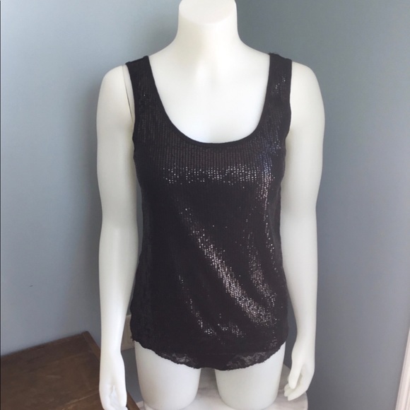 Point Zero Black Sequin Tank-Top - Picture 2 of 5